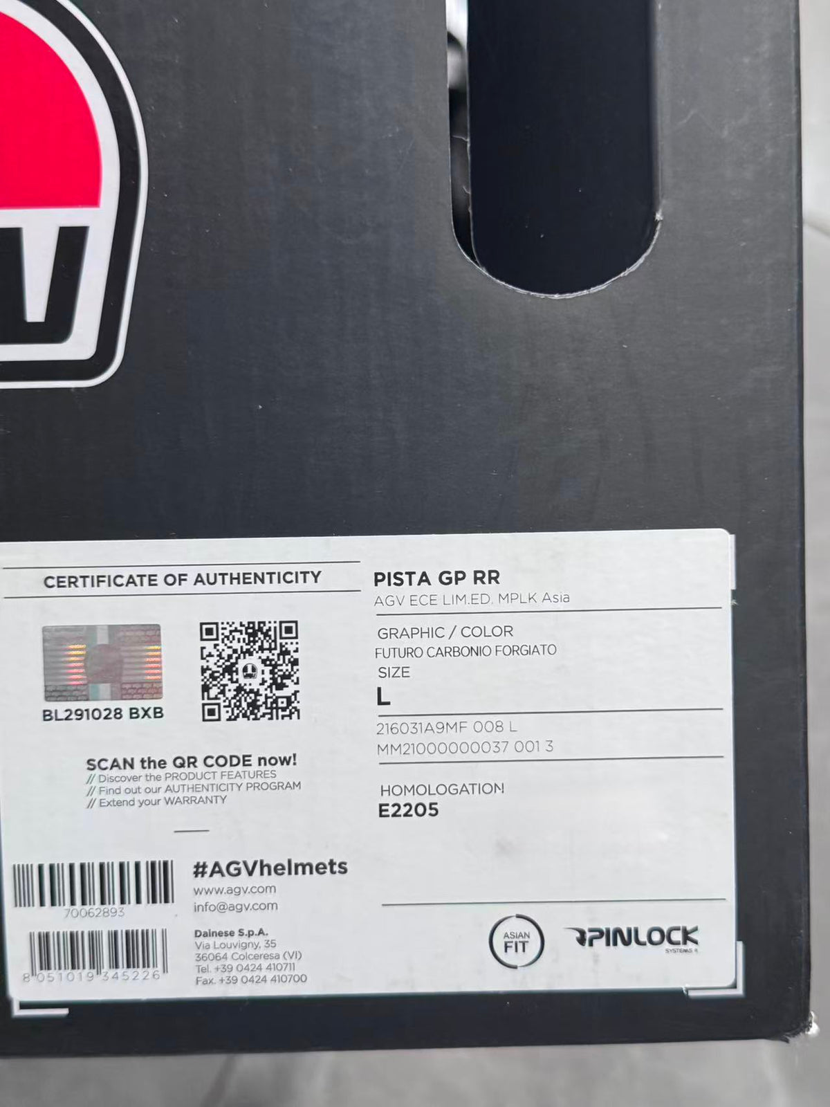 AGV Pista GP RR Valentino Rossi Pink Bow Limited Edition