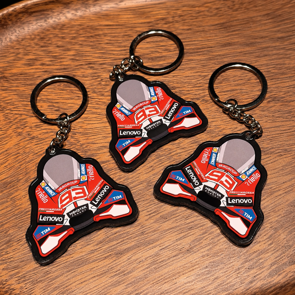 Marc Marquez #93 MotoGP Keychain – Ducati Lenovo Racing